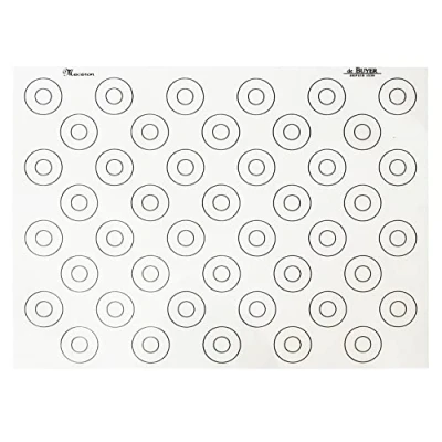 Immagine di De Buyer Stampo in Silicone Foglio Antiaderente per la Cottura di Macarons, 4935.40, Bianco, Lunghezza 40 cm, larghezza 30 cm