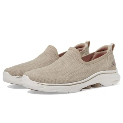 Immagine di Skechers Go Walk 7 Edera, Sneaker Basse Donna, Finiture in Tessuto Color Tortora, 43 EU