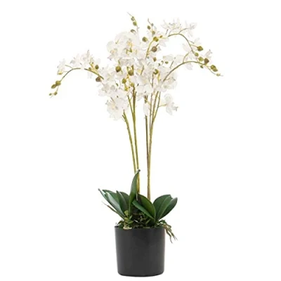 Immagine di Leaf Design UK Espositore realistico per orchidee artificiali, in vaso, 60 cm