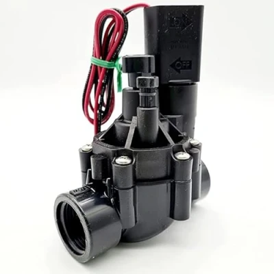 Immagine di Elettrovalvola irrigazione 1&quot; 9 V con regolatore di portata 100 DVF. Funziona programmatori a batteria qualsiasi marca. Rain Bird Company