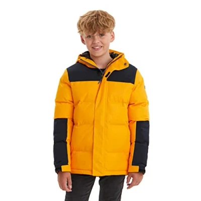Immagine di Killtec Giacca trapuntata da ragazzo con cappuccio giallo. 164 cm