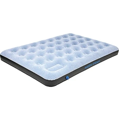 Immagine di High Peak Double Comfort Plus, Materasso Gonfiabile Unisex Adulto, Grigio/Blu/Nero, 140 x 200 cm