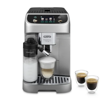 Immagine di De&#039;Longhi Magnifica Plus ECAM322.70.SB Modello 2024 Macchina Automatica per Caffè in Chicchi, Caraffa Montalatte LatteCrema, 18 Bevande, Pannello di controllo touch con Display a Colori
