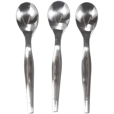 Immagine di Metaltex 252928 Cucchiaio per uova, 3 pezzi, in acciaio inox, argento, 5 cm
