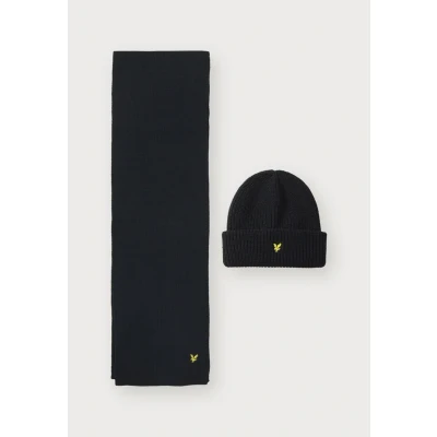 Immagine di Lyle &amp; Scott Beanie Scarf Unisex SET Berretto, Taglia: One Size, Jet black