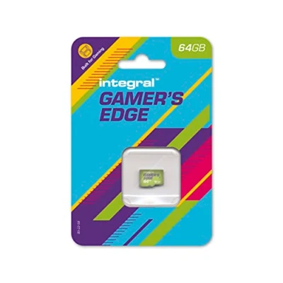Immagine di Integral Scheda Micro SD da 64 GB Gamer&#039;s Edge per Nintendo Switch Carica e salva giochi velocemente, memorizza giochi, DLC dati, costruita Switch, Lite OLED