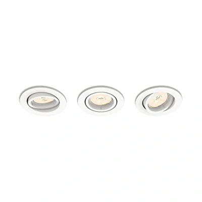 Immagine di Philips Lighting Enneper Faretti da Incasso, Dimmerabile, Attacco GU10, Bianco, 9.00 x 7.00 cm, Lampadine non Incluse, 3 Pezzi
