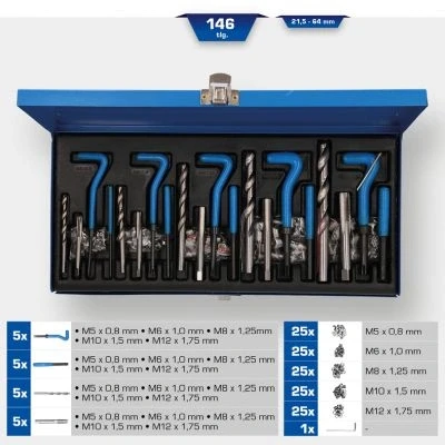 Immagine di KS TOOLS BT541150 Kit attrezzi per filettare 146, 131
