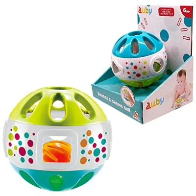 Immagine di Auby Palla a sonagli, Regali di Compleanno Giocattoli prescolari per Bambini età 6 7 8 9 10 Mesi, FR461140