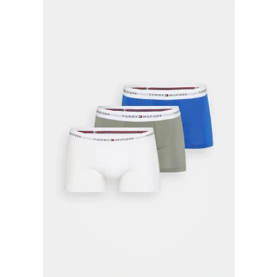 Immagine di Tommy Hilfiger 3P Trunk Um0Um02761, Boxer, Uomo, Nero (Whte/Util Sage/Nob Blu), M