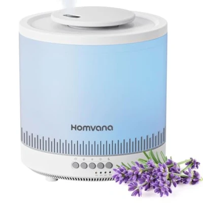 Immagine di Homvana Umidificatore per camera da letto, 1,8 l, dei bambini, piante e case diffusore 3 in 1