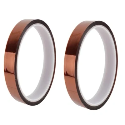 Immagine di Nastro per Alte Temperature,2 rotoli 10mm x 33m Kapton Tape Adesivo Resistente Alle Temperature in Poliimmide ad Alta Resistenza Mascheratura, Saldatura, Elettrico