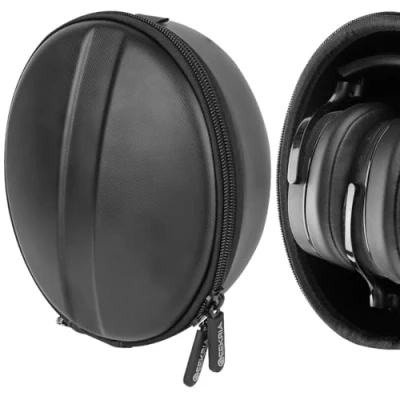 Immagine di Geekria UltraShell custodia per cuffie Skullcandy Crusher Wireless, Hesh 3, 360, borsa da viaggio protettiva di ricambio con rigida spazio gli accessori (Nero Pu)