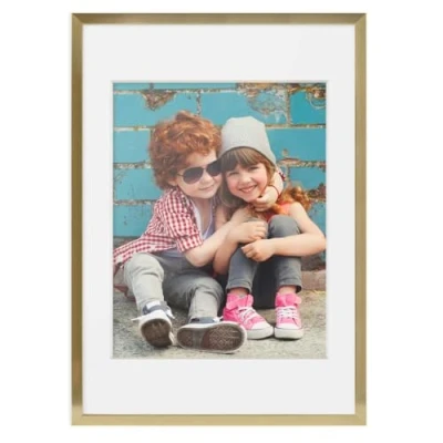 Immagine di PHOTOLINI 3D cornice 50x70 cm oro, profonda con vetro e passe partout, per oggetti fino a 1,5 di profondità, legno MDF perfetta il fai da te come regalo