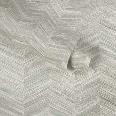 Immagine di A.S. Création carta da parati con motivo geometrico grigio verde 383094, moderna in tessuto non tessuto, 10,05 x 0,53 m, Made Germany