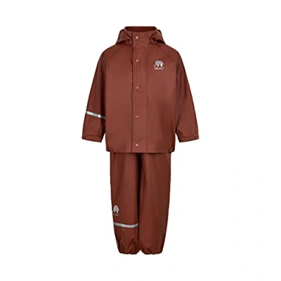 Immagine di CeLaVi Basic Rainwear Set Solid PU Giacca Impermeabile, Guscio di Tartaruga, 100 Unisex Bambini