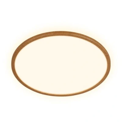 Immagine di BRILONER lampada da soffitto a LED luce indiretta, piatta, bianca calda, LED, plafoniera 42x3 cm, struttura in legno