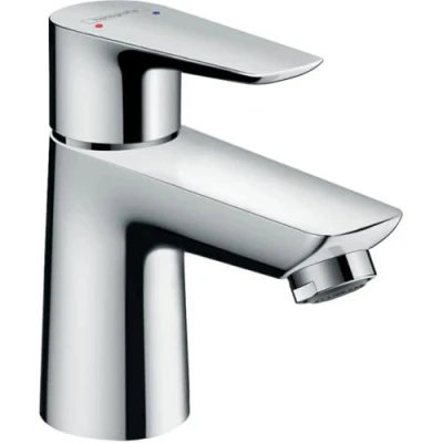 Immagine di hansgrohe Talis E, rubinetto da bagno con beccuccio, altezza 80 mm, asta di trazione, per a risparmio idrico, cromato