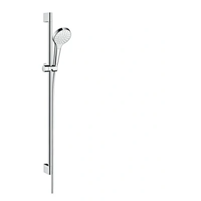 Immagine di hansgrohe Croma Select S Set doccia 1 getto EcoSmart 9 l/min con asta 90 cm, bianco/cromo, 26575400