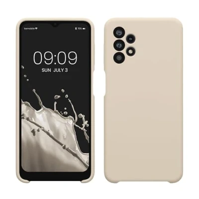 Immagine di kwmobile Cover per Samsung Galaxy A32 5G Custodia Back Case Smartphone in Silicone TPU Protezione Gommata crema matt