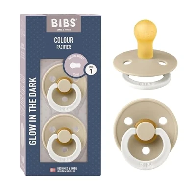 Immagine di BIBS Colour Ciuccio confezione da 2 pezzi. Privo di BPA. Fluorescente