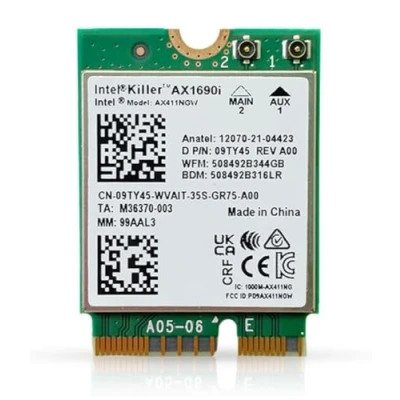 Immagine di HighZer0 Electronics AX1690i Killer Series Upgraded WiFi 6E Adapter Gaming CNVio2 M.2 Card 3.0 Gbps for PC Bluetooth 5.3 Support Requires Intel 12th+ Gen CPU (AX1690i)