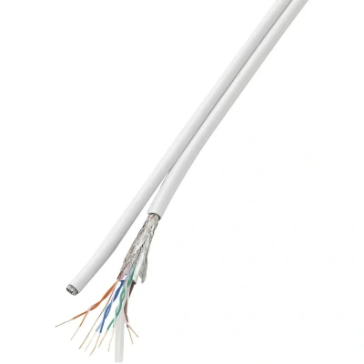 Immagine di TRU COMPONENTS Duplex Cavo di rete CAT 6 SF/UTP 8 x 2 0.196 mm² Bianco 50 m