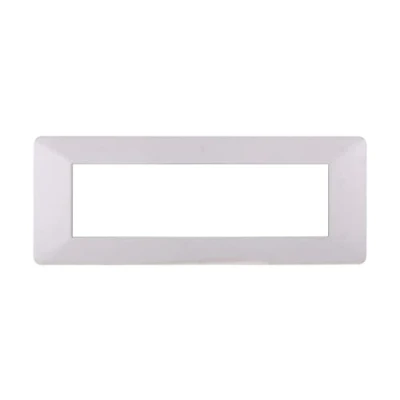 Immagine di Placca Compatibile Con Vimar Plana, Placche In Plastica, 1 Pezzo (7 Posti/Moduli,Bianco)