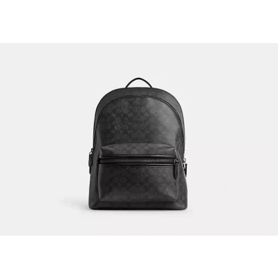 Immagine di Coach Charter Backpack IN Signature Unisex Zaino, Taglia: One Size, Charcoal