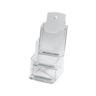 Immagine di SIGEL LH133 Porta depliant da tavolo, in acrilico, con 3 tasche per DL e A6, 1 pz