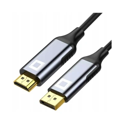 Immagine di CO2 Cavo DisplayPort a HDMI 4K 2m, 4K/60Hz, 2K/144Hz, Full HD, Display Port Cavo, Dynamic HDR FreeSync G Sync, Unidirezionale, Compatibile con Lenovo, HP, Dell, AMD, NVIDIA