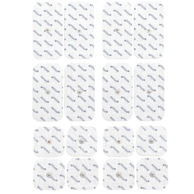 Immagine di axion Set di 16 elettrodi 8 da 10x5 cm e 5x5 compatibili con dispositivi BEURER &amp; SANITAS elettrostimolatori attacco a bottone 3,5 mm