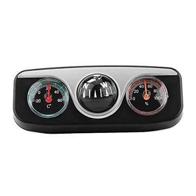 Immagine di inclinometro auto + Bussola multifunzionale 3 in 1 Car Truck Dash Mount Direzione di navigazione Termometro Igrometro