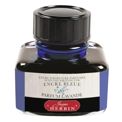 Immagine di Herbin 13710T Una boccetta di inchiostro profumato Les subtiles per penne stilografiche e roller, 30 ml, blu profumo alla lavanda