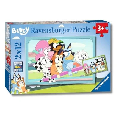 Immagine di Ravensburger Puzzle Bluey, Collezione 2x12, 2 da 12 Pezzi, Età Raccomandata 3+ Anni