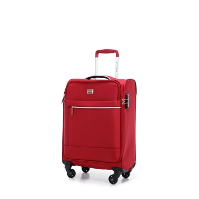 Immagine di WITTCHEN FLEXI Line Valigia da cabina espandibile Bagaglio a mano Borsa piccola in policarbonato Lucchetto TSA Quattro rotelle doppie Manico telescopico alluminio Taglia S Rosso
