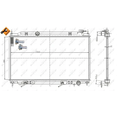 Immagine di Radiatore, raffreddamento motore EASY FIT NRF 56081