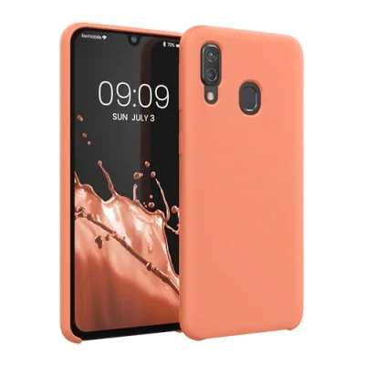 Immagine di kwmobile Cover per Samsung Galaxy A40 Custodia Back Case Smartphone in Silicone TPU Protezione Gommata corallo matt