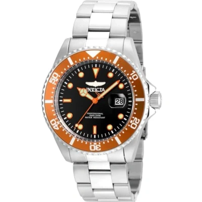 Immagine di Invicta Pro Diver Orologio da uomo in acciaio inossidabile con movimento al quarzo 43 mm, Argento / Arancione