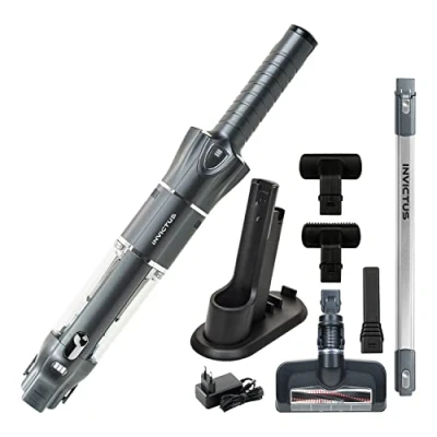 Immagine di Genius Invictus One 3.0 A28340, Aspirapolvere Portatile a Batteria, Nero/Argento