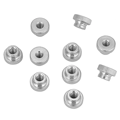 Immagine di M3 M4 M5 M6 M8 M10, acciaio al carbonio nichelato, stringere a mano la manopola con dadi testa zigrinata dadi(M3（10pcs）)