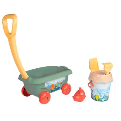 Immagine di Smoby Life Carrello da spiaggia Secchiello + Accessori 42% materiali riciclati e 100% riciclabile