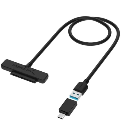 Immagine di SABRENT Cavo SATA SSD/Hard disk esterno a usb 3.2 Gen 2 con Adattatore C, SSD esterno/HDD per 2,5&quot;, fino 10 Gbps [per SSD, supporto UASP I II III] Windows, Mac (EC SS31)