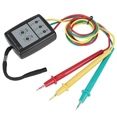 Immagine di Indicatore di fase digitale, SP8030 rotazione digitale Buzzer LED Misuratore sequenza 200 V 480 AC con sacchetto