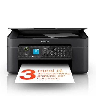 Immagine di Epson Workforce WF 2910DWF Stampante Multifunzione A4 a getto d&#039;inchiostro (Stampa Fronte Retro, Scansione, Copia, Fax) Display LCD 3.7cm, WiFi, Ethernet, Stampa da mobile e su Cloud, AirPrint