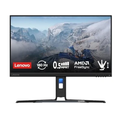 Immagine di Lenovo Legion R24e Monitor Gaming 23,8&quot; FHD (1920x1080), IPS, 0.5ms, 180Hz, Regolabile, AMD FreeSync, Porte HDMI e DP, Cavo incluso Raven Black