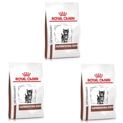 Immagine di Royal Canin Veterinary Gastrointestinal Kitten Feline Confezione Tripla 3 x 400 g Alimento dietetico completo per gattini Può aiutare a sostenere il tratto gastrointestinale