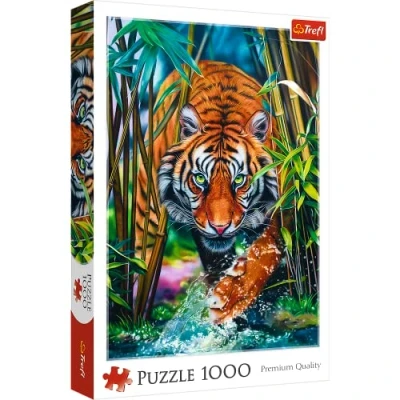 Immagine di Trefl predatore 1000 Elementi, caccia, spessore delle piante, immagine con una tigre, te, intrattenimento creativo, regalo, divertimento, classici Puzzle, Colori, 10528