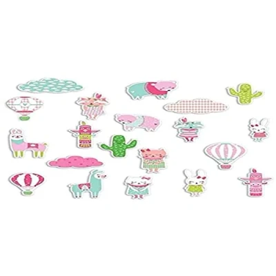 Immagine di DRAEGER PARIS 1886 Naissance Leonard &amp; Josephine Set di 20 Forme truciolate, Cartone, Multicolore, 7 x 0,3 cm