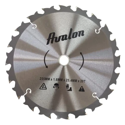 Immagine di Avalon Disco da 20 Denti Anti Rimbalzo per decespugliatore, Lama Speciale steli legnosi, 255 x 1,6 mm, Lunghezza del Dente widia 6 mm